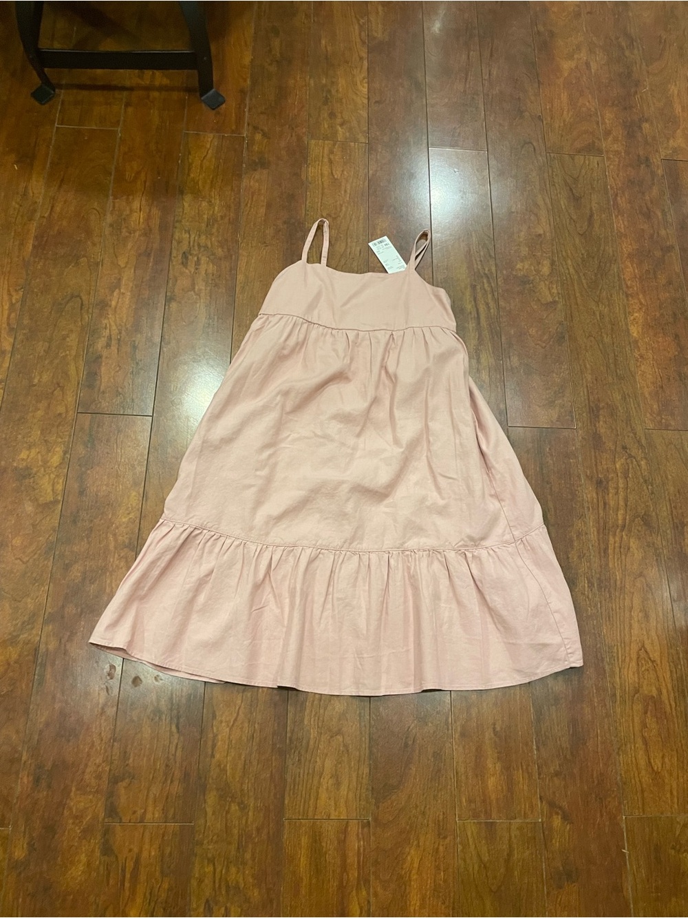 Uniqlo Light Pink Sleeveless Ruffle-Hem Kids Dress